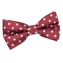 Burgundy polka dot solmuke