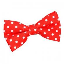 Kirkkaanpunainen polka dot solmuke