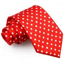 Röd polka dot slips