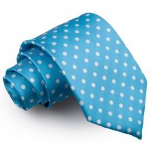 Ljusblå polka dot slips