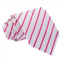 Vit-pink randig slips