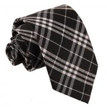 Tartan rutig slips_Svart-vit