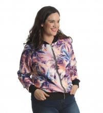 Persika-print bomber-jacka