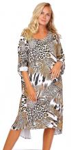 Ruskea leopardikuvioinen mekko