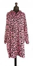 Pink-leopard tunikaklänning
