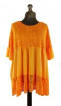 Orange tunika med spets