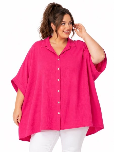 Pinkki oversize paitis