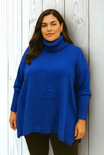 Sininen svetari-tunika
