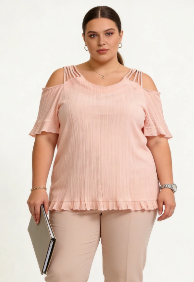 2W Paris nude off shoulder tunika